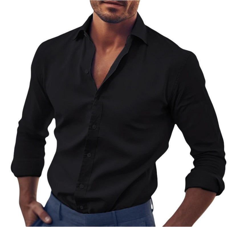 Mike's Slim-Fit Button-Down Shirt with Spread Collar