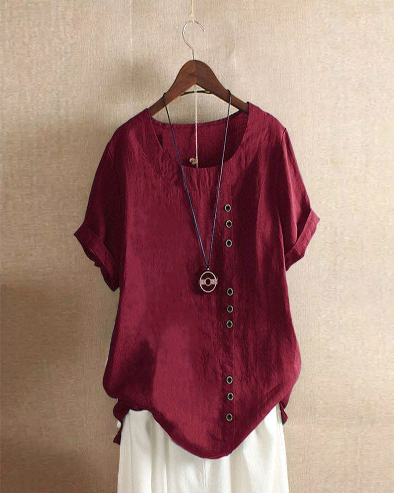 Nerina | Women's Summer Short Sleeve Blouse