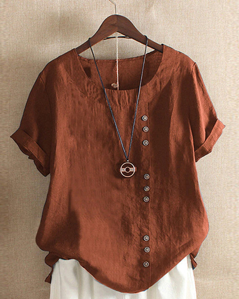 Nerina | Women's Summer Short Sleeve Blouse