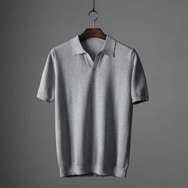 Nigel's Polo Shirt with Ribbed Texture and Relaxed Fit