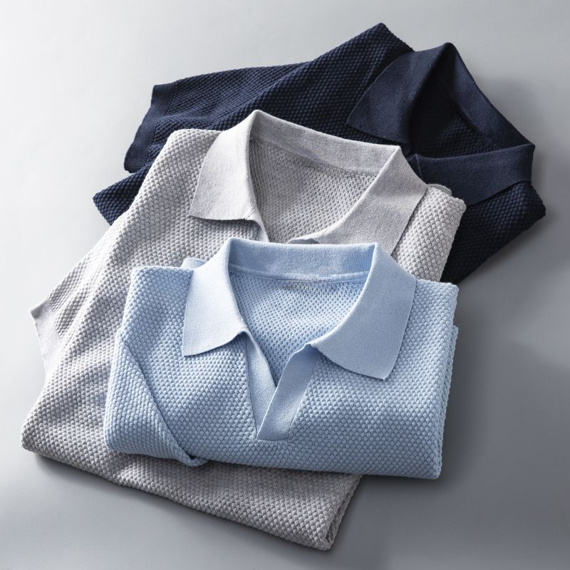 Nigel's Polo Shirt with Ribbed Texture and Relaxed Fit