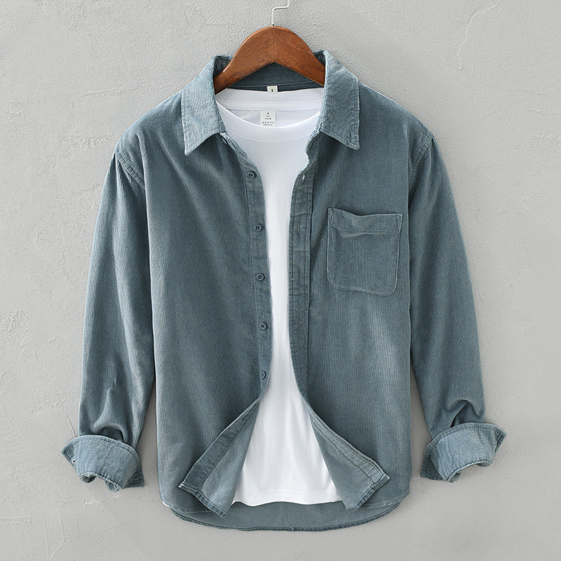 Noah's Casual Corduroy Shirt with Button-Down Collar
