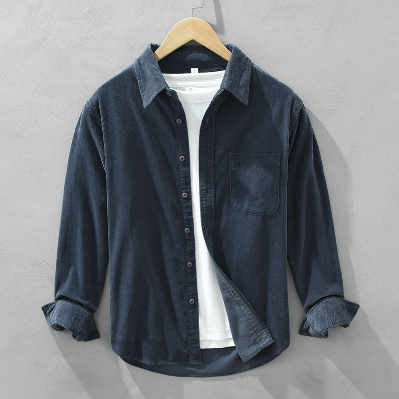 Noah's Casual Corduroy Shirt with Button-Down Collar