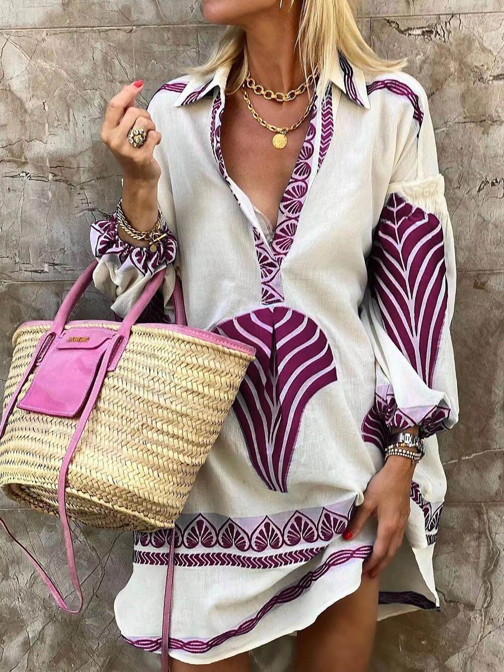 Rhea | Women's Shirt Summer Dress | Mini