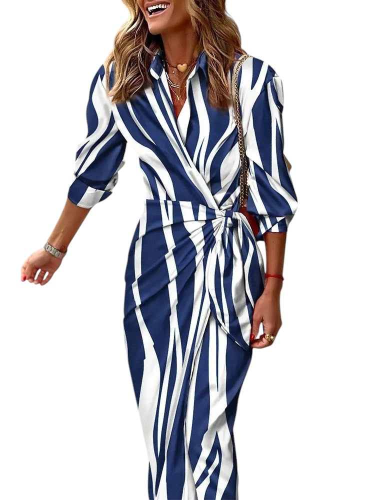 Sandra's Luxury Wrap Maxi Dress with V-Neck