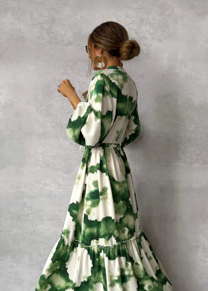 Seraphina | Women's Elegant Flowy Maxi Dress | V-Neck
