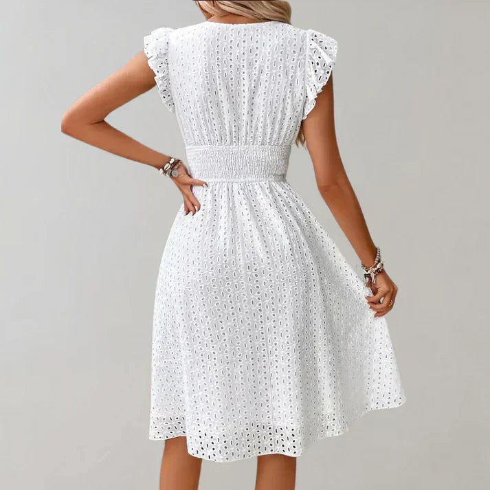 Sylvia | Women's Embroidered Summer Dress | Midi