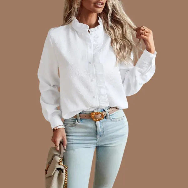 Ruth's Relaxed Fit Button-Down Shirt with Rolled Sleeves
