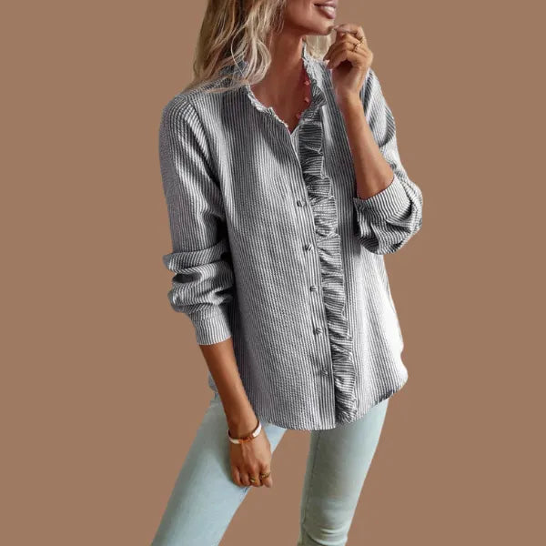 Ruth's Relaxed Fit Button-Down Shirt with Rolled Sleeves
