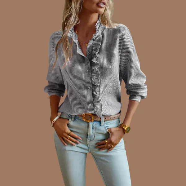 Ruth's Relaxed Fit Button-Down Shirt with Rolled Sleeves