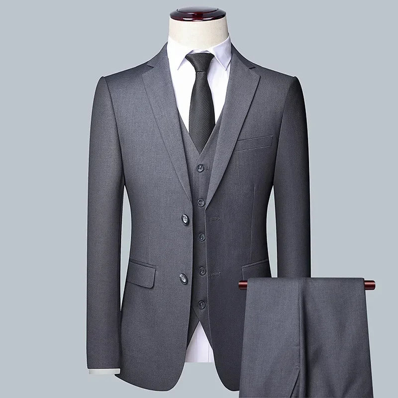 Adrian | Men's Tailored Three-Piece Business Suit