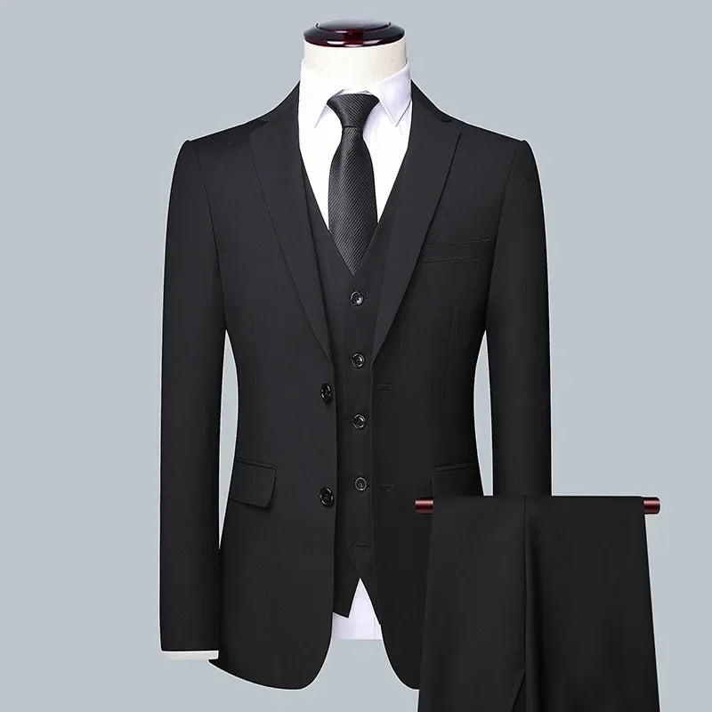 Adrian | Men's Tailored Three-Piece Business Suit