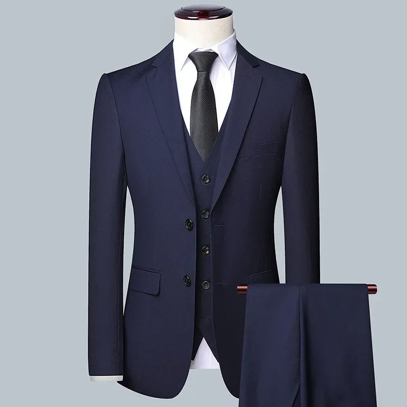 Adrian | Men's Tailored Three-Piece Business Suit
