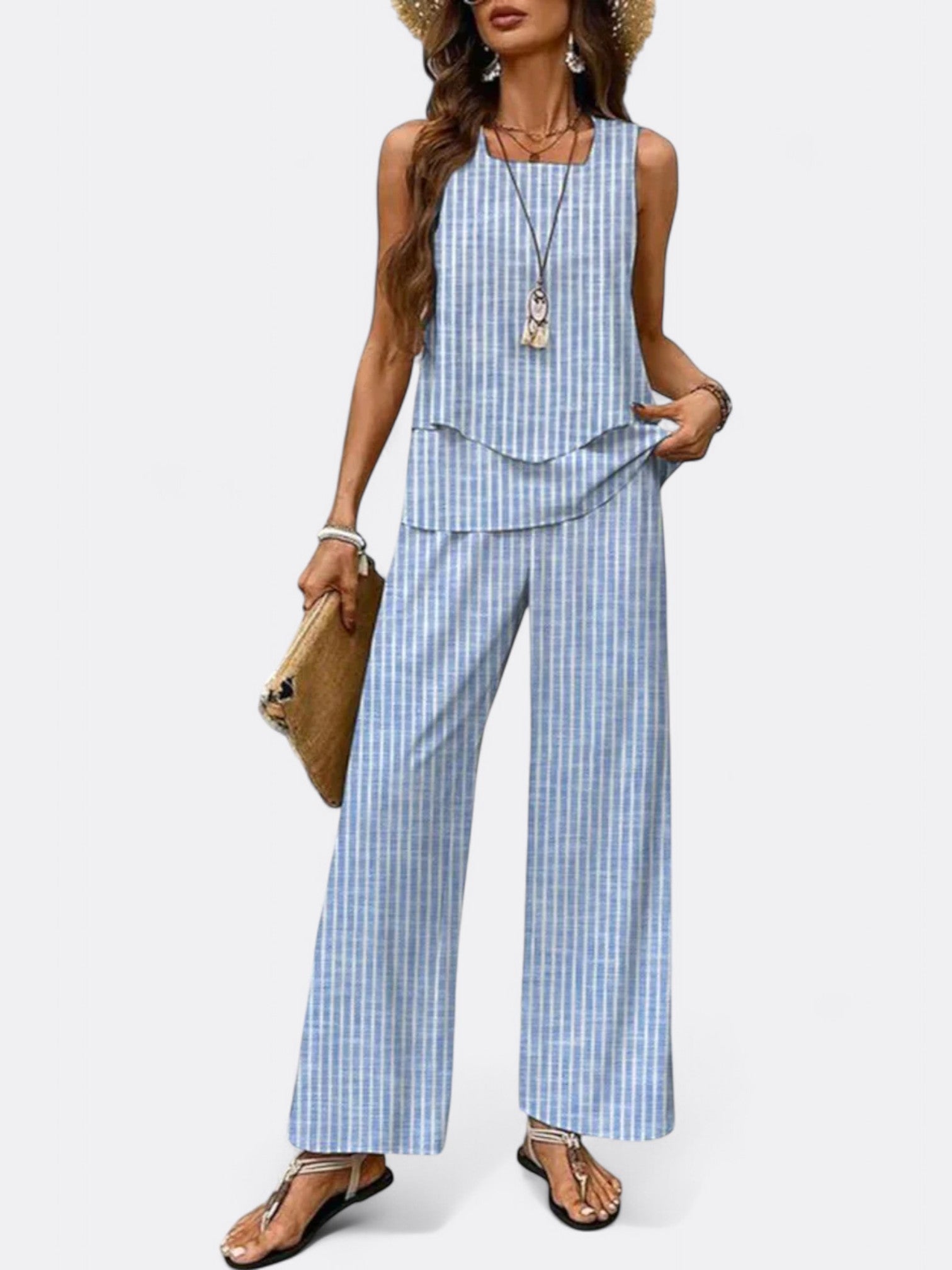 Aella's Lightweight Two-Piece Summer Set with Relaxed Fit