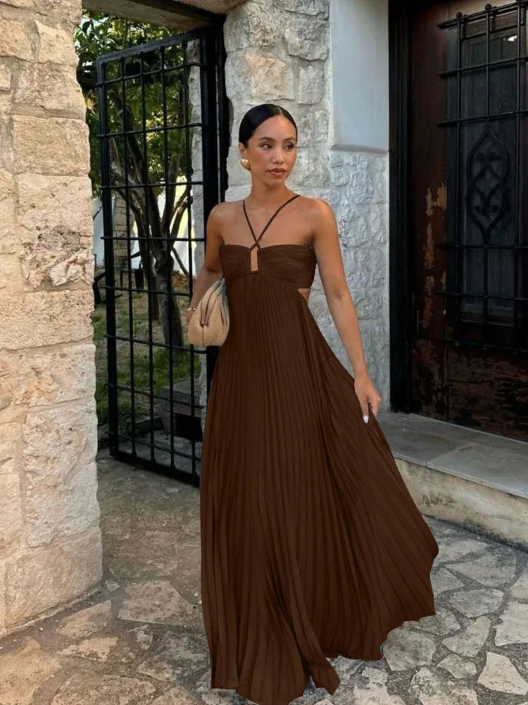 Aileen | Women's Pleated Summer Dress | Maxi