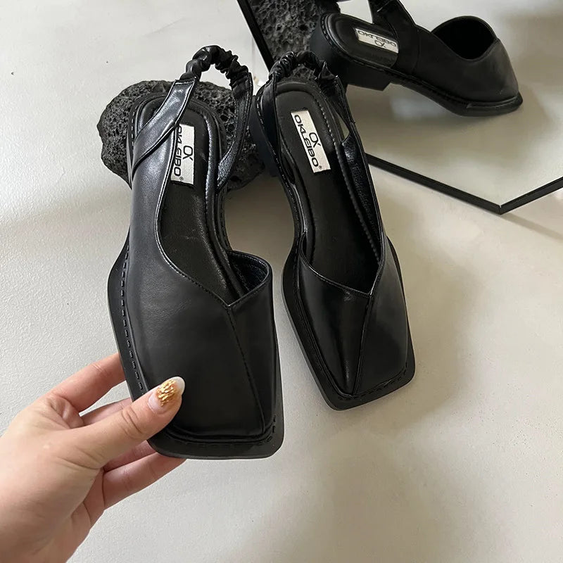 Amaya | Women's Square Toe Slingback Sandals | Elegant