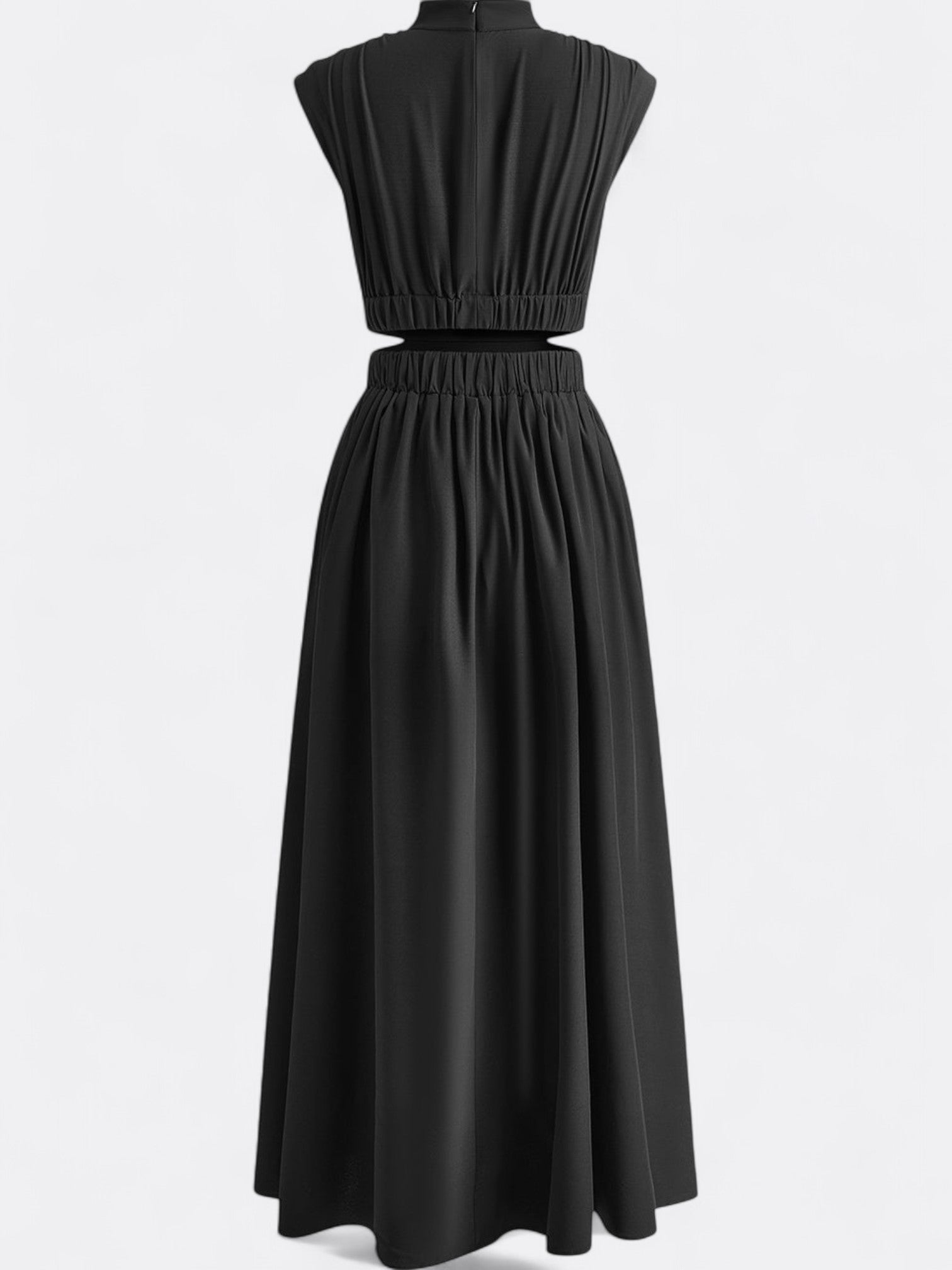 Araluen | Women's Elegant Cut-Out Maxi Dress | Mock Neck