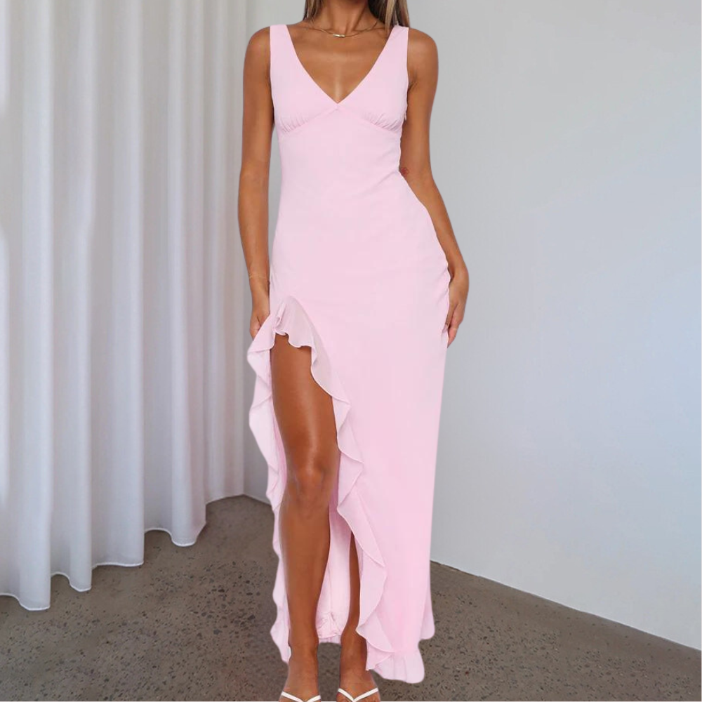 Arianne | Women's Ruffle Party Dress | Maxi