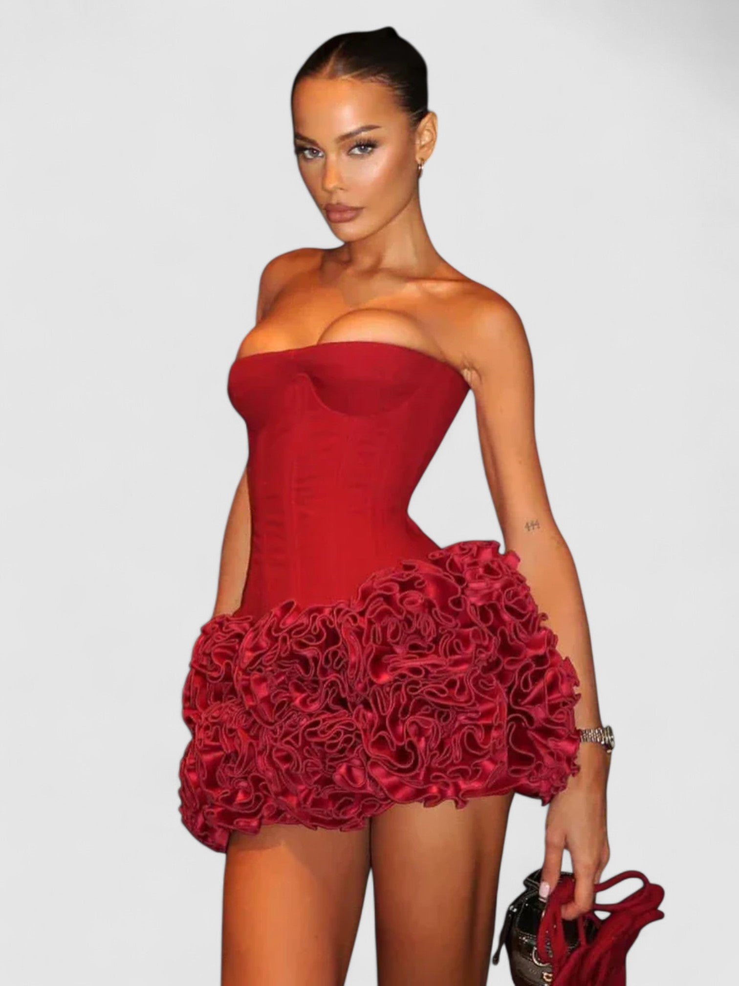 Aurelia’s Corset Mini Dress with Structured Bodice and Sleek Silhouette