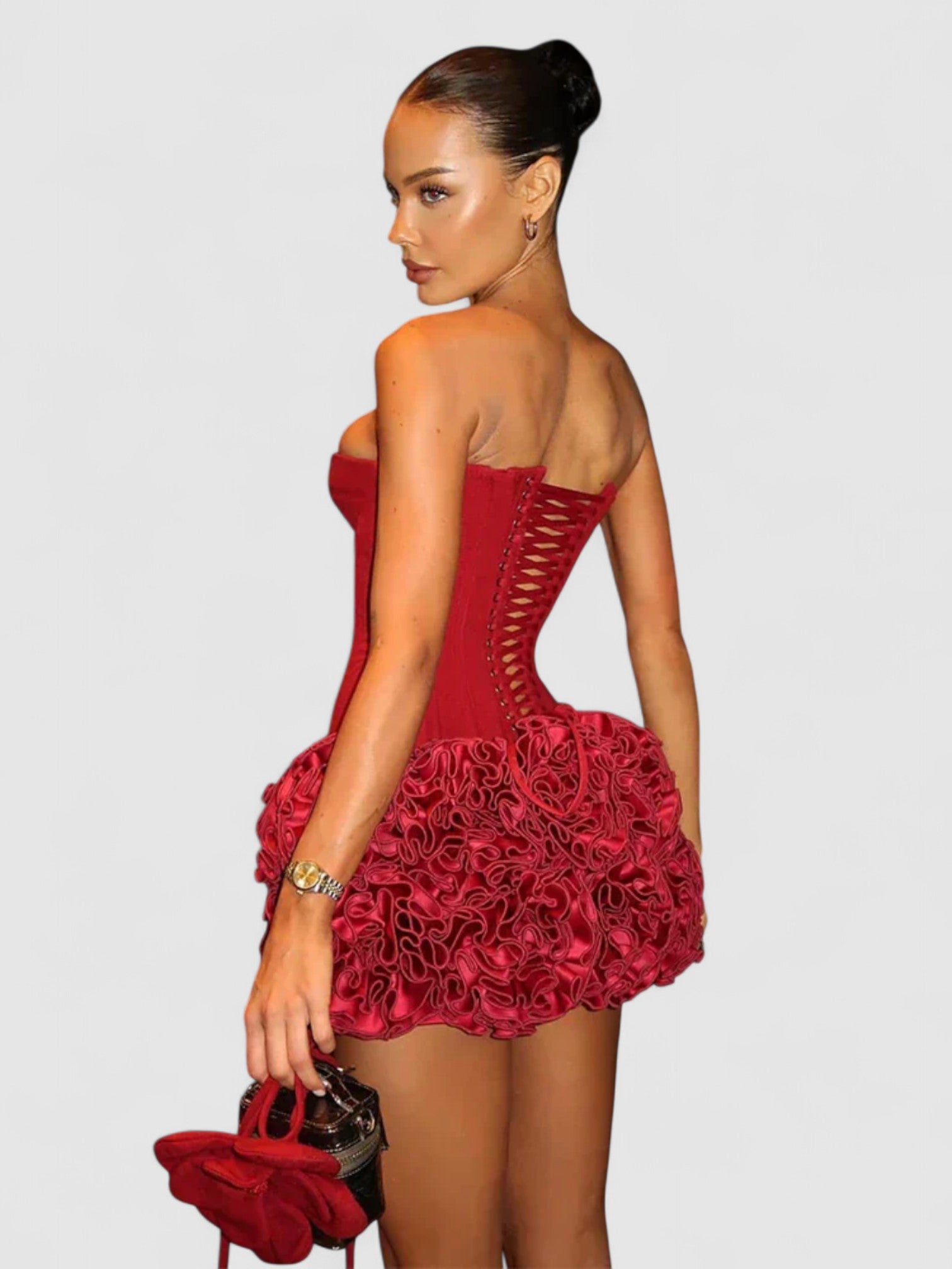 Aurelia’s Corset Mini Dress with Structured Bodice and Sleek Silhouette