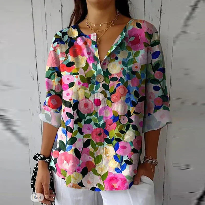 Dahlia | Women's Summer Casual Floral Shirt