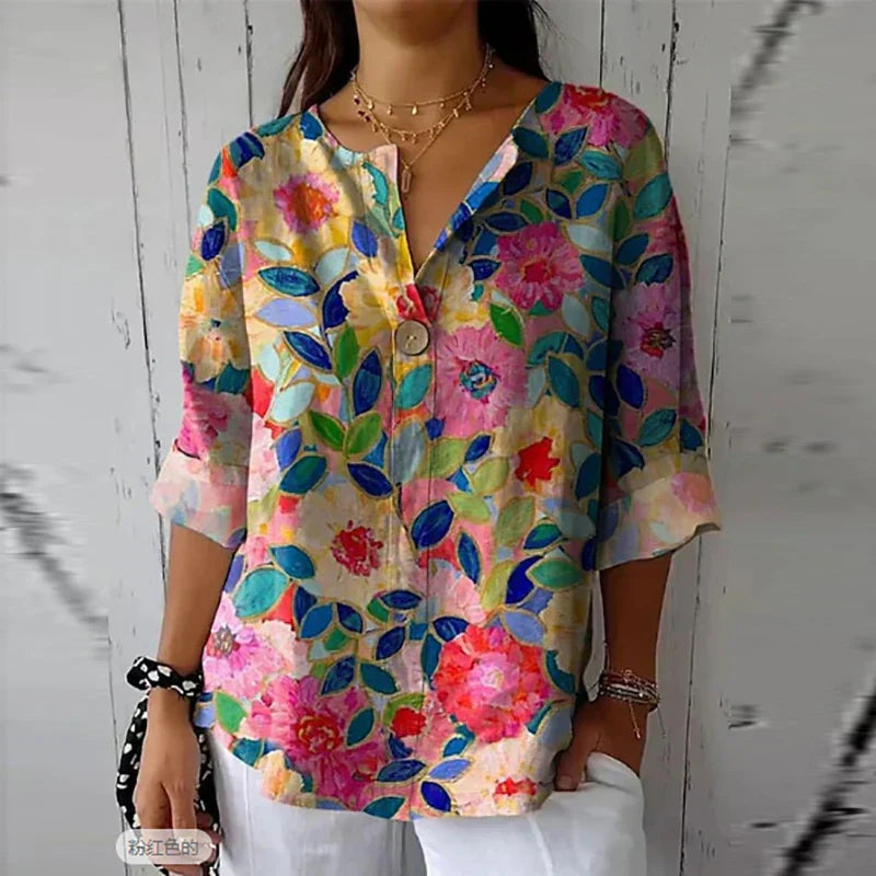 Dahlia | Women's Summer Casual Floral Shirt