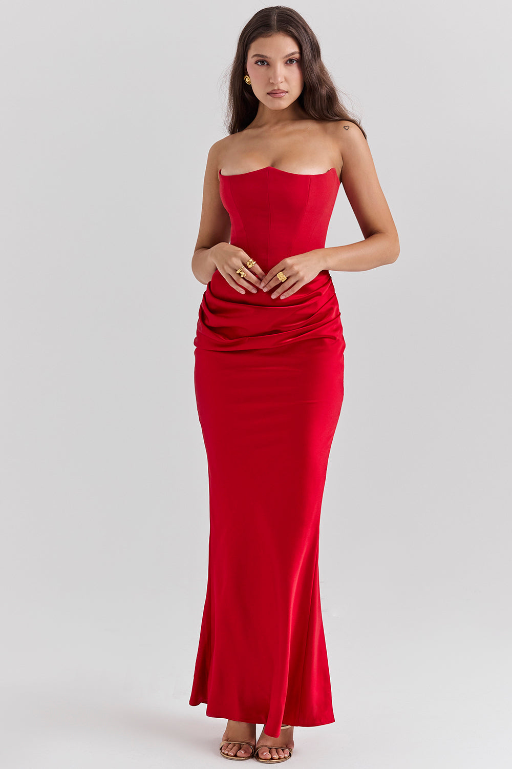 Evangeline | Women's Strapless Corset Dress | Maxi