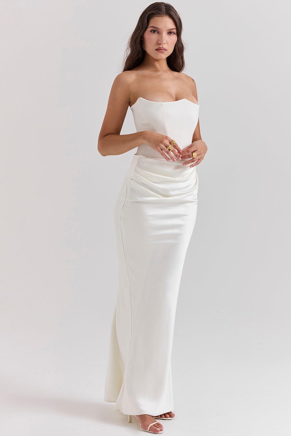 Evangeline | Women's Strapless Corset Dress | Maxi
