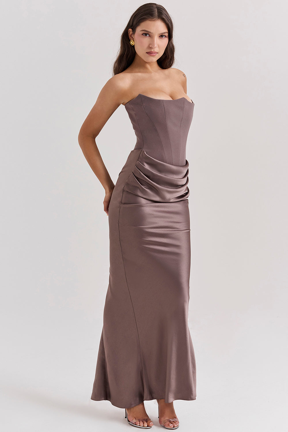 Evangeline | Women's Strapless Corset Dress | Maxi