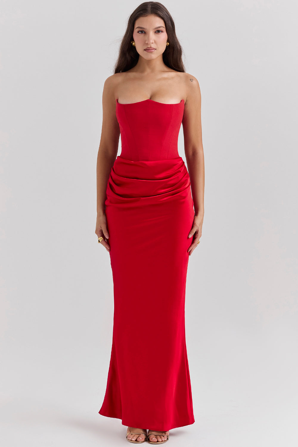 Evangeline | Women's Strapless Corset Dress | Maxi