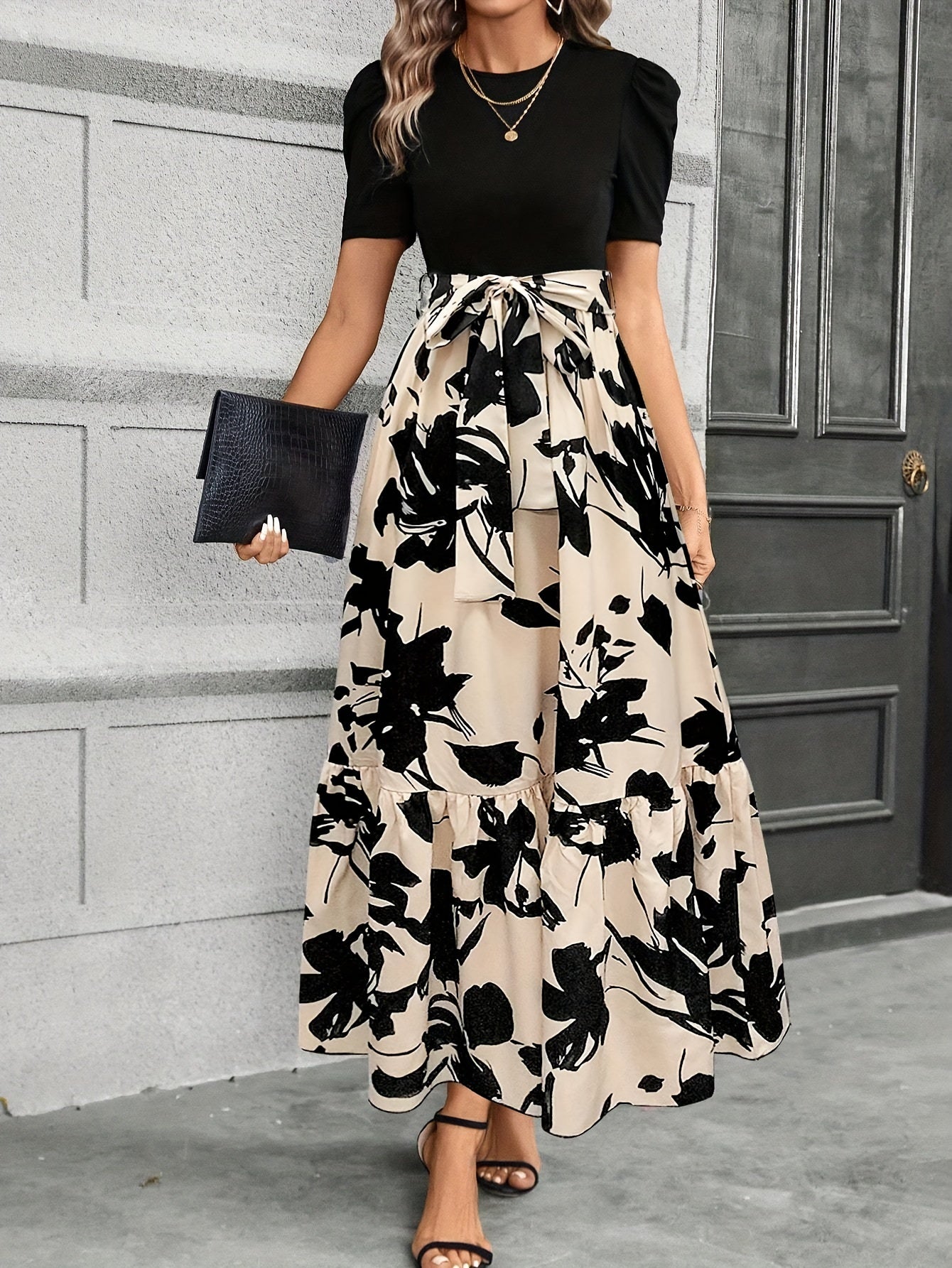 Izel | Women's Casual Floral Dress | Maxi