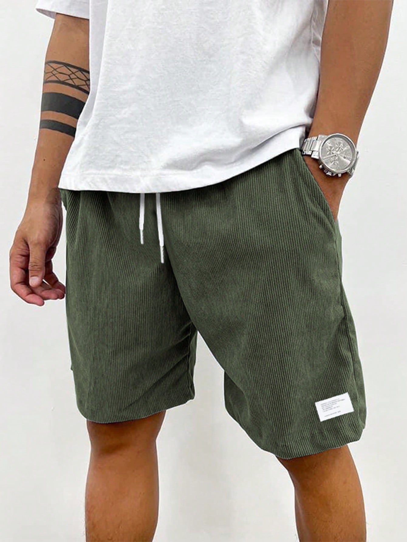 Jasper's Corduroy Casual Shorts with Relaxed Fit