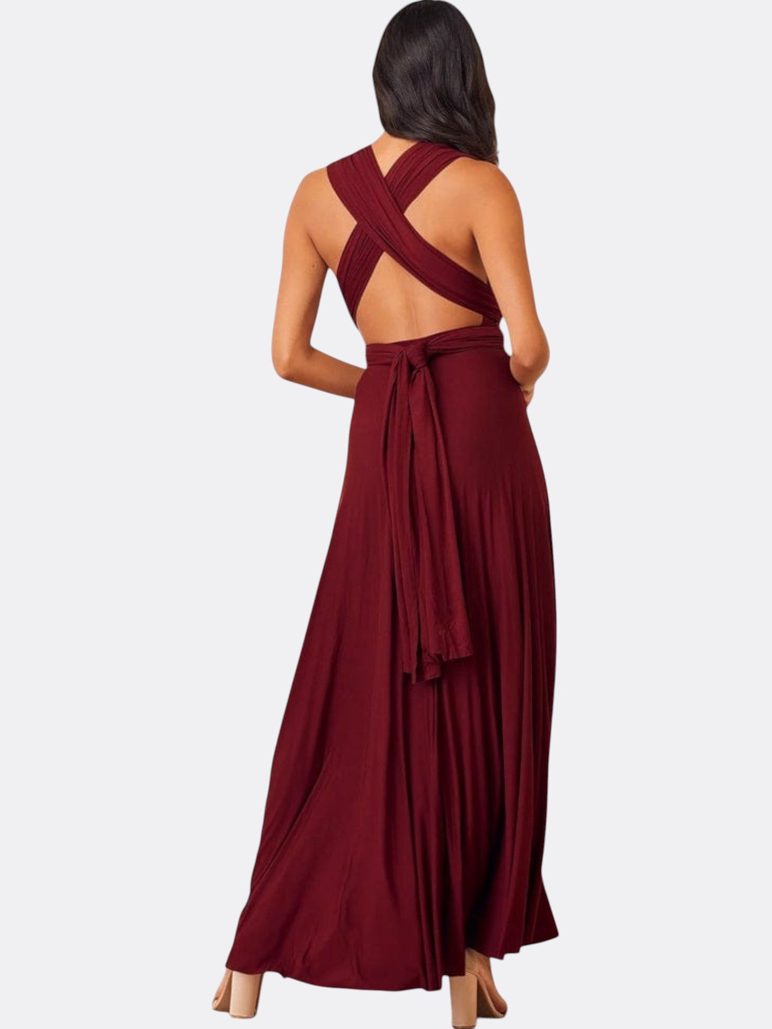 Katherine’s Multiway Maxi Wrap Dress with Adjustable Fit and Versatile Styling