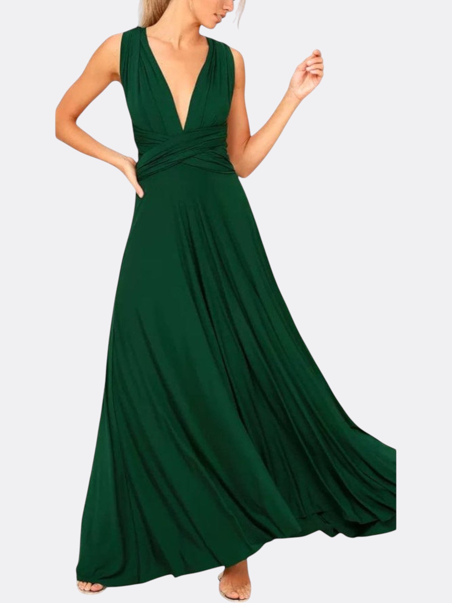 Katherine’s Multiway Maxi Wrap Dress with Adjustable Fit and Versatile Styling
