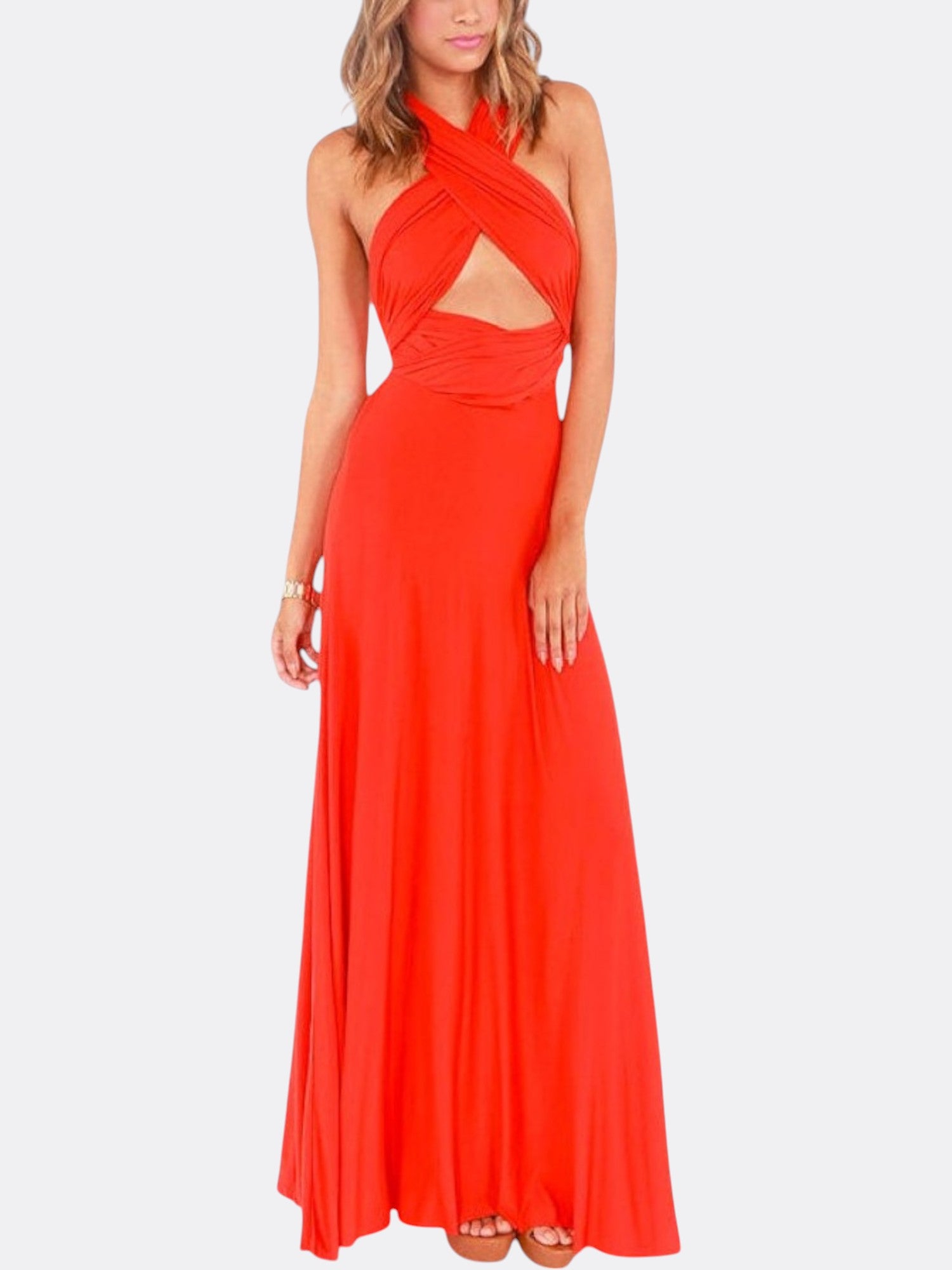 Katherine’s Multiway Maxi Wrap Dress with Adjustable Fit and Versatile Styling