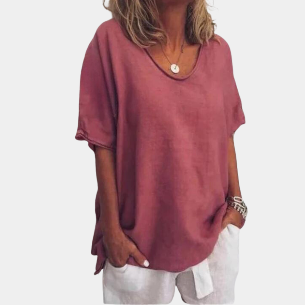Lianne | Women's Oversized Blouse | Short Sleeve