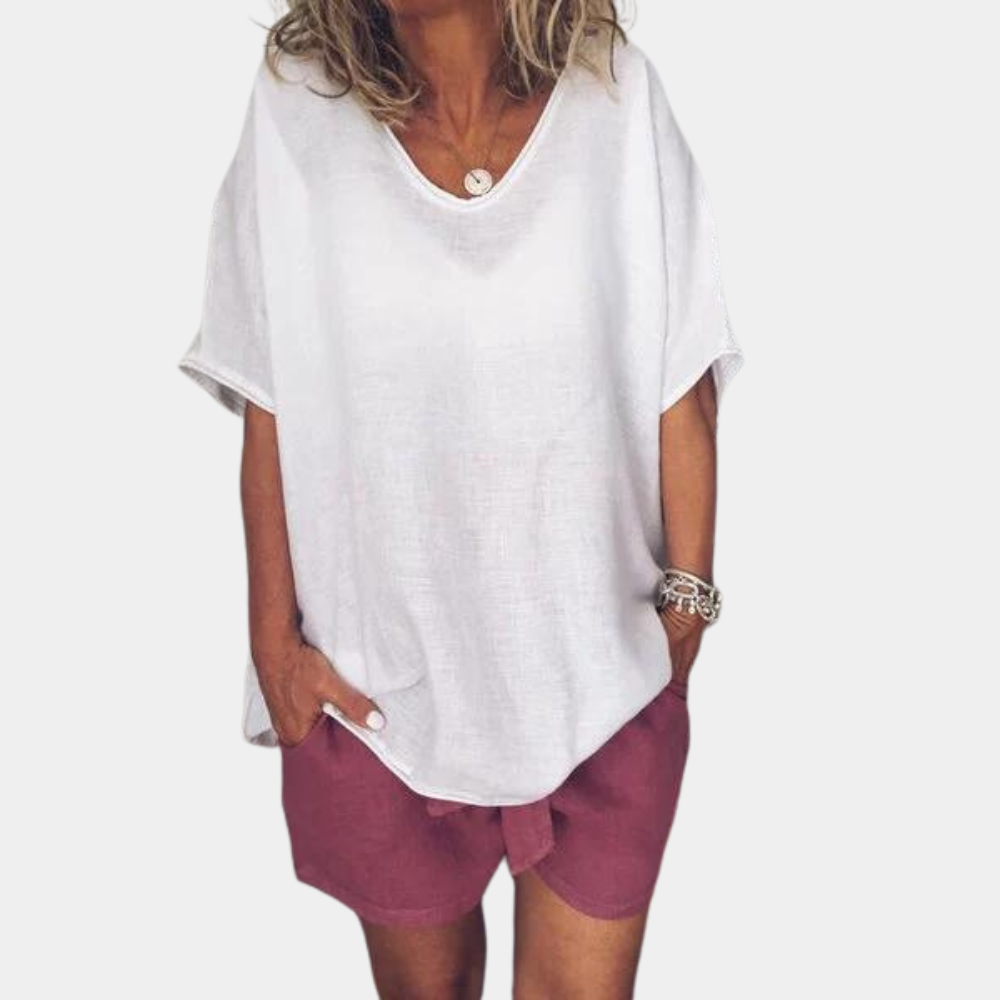 Lianne | Women's Oversized Blouse | Short Sleeve
