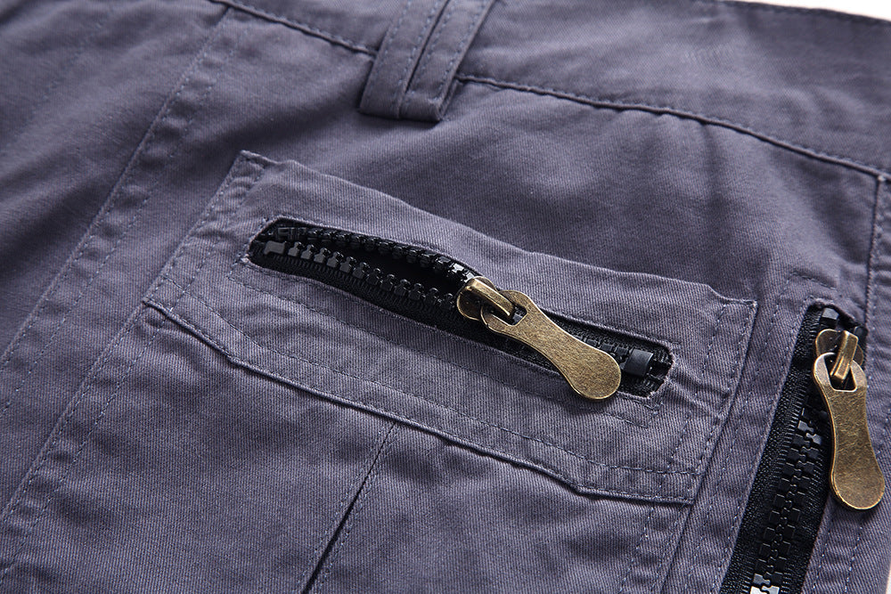 Logan's Cargo Shorts with Zipper Pockets and Adjustable Waist