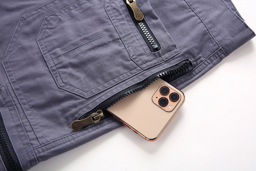 Logan's Cargo Shorts with Zipper Pockets and Adjustable Waist