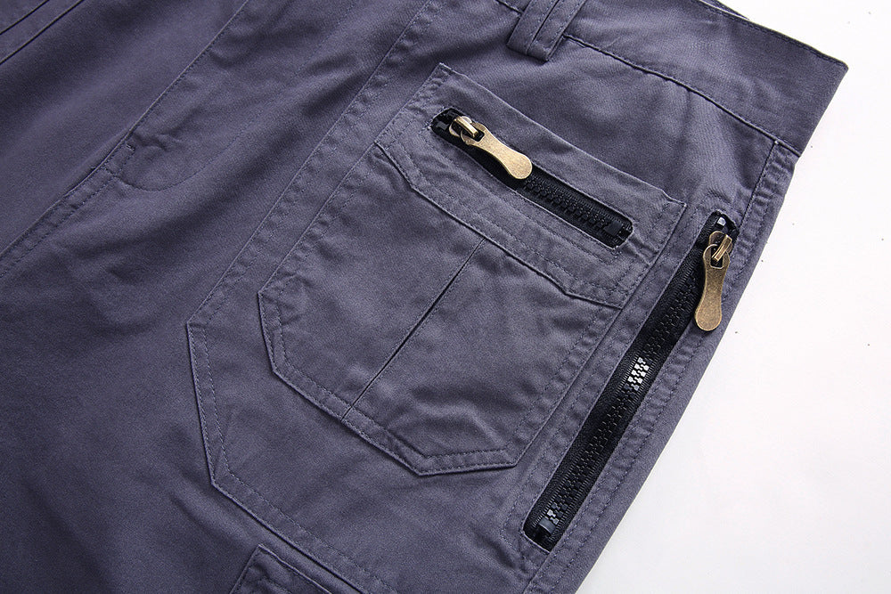 Logan's Cargo Shorts with Zipper Pockets and Adjustable Waist