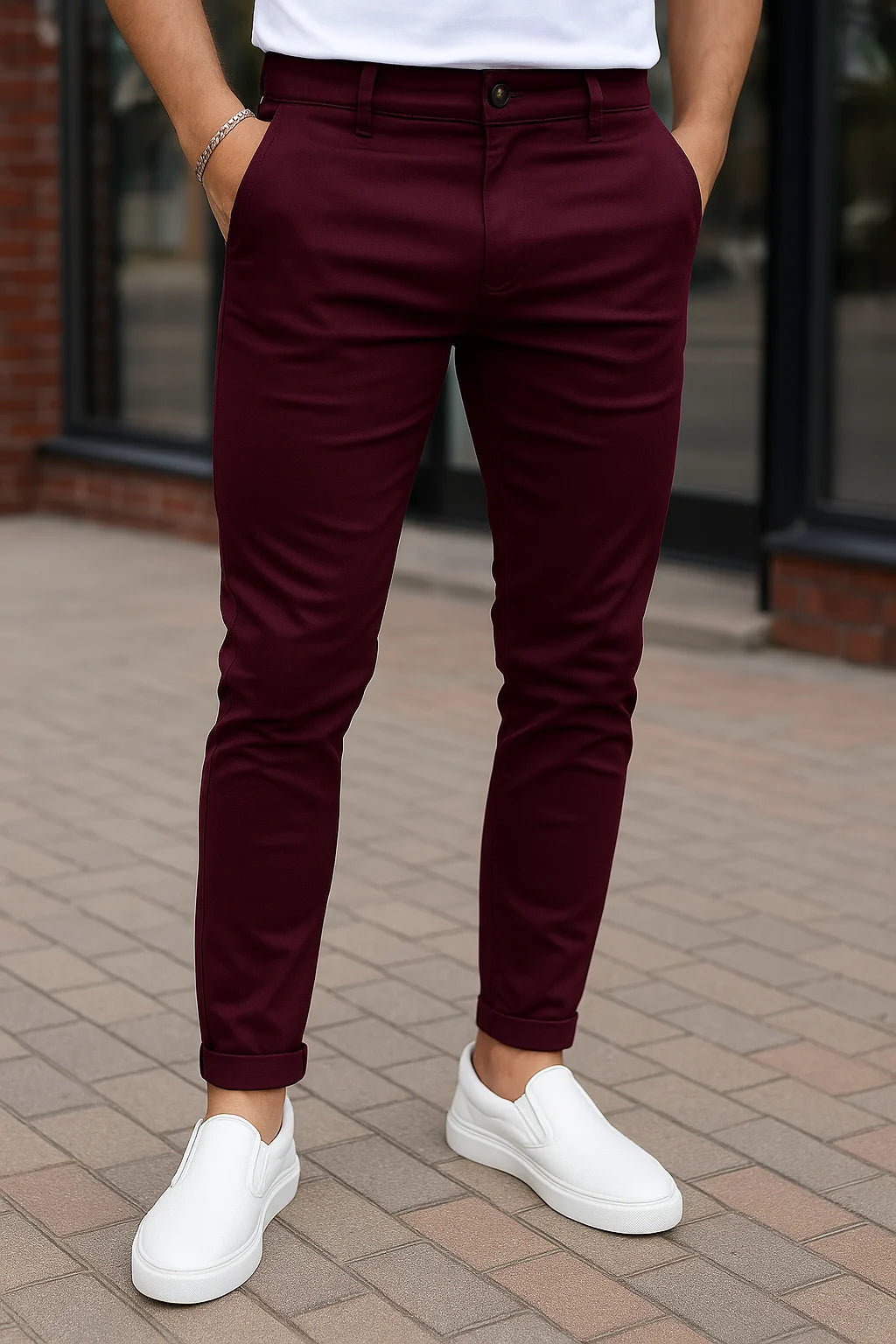 Matteo's Slim-Fit Business Trousers with Stretch Comfort