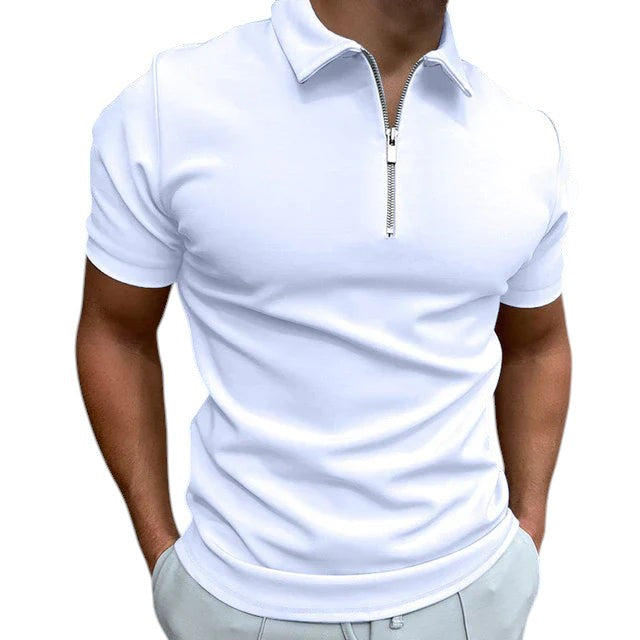 Maximus's  Zip-Front Polo Shirt with Tailored Fit