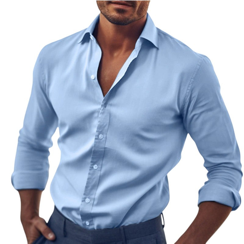 Mike's Slim-Fit Button-Down Shirt with Spread Collar