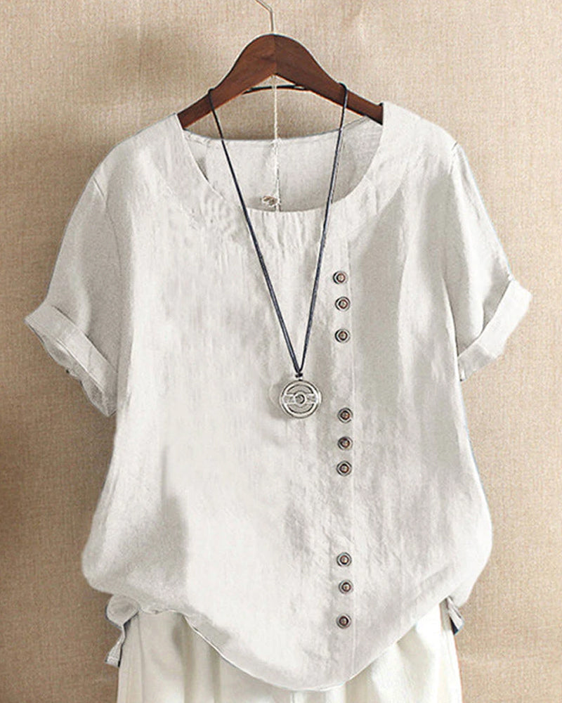 Nerina | Women's Summer Short Sleeve Blouse