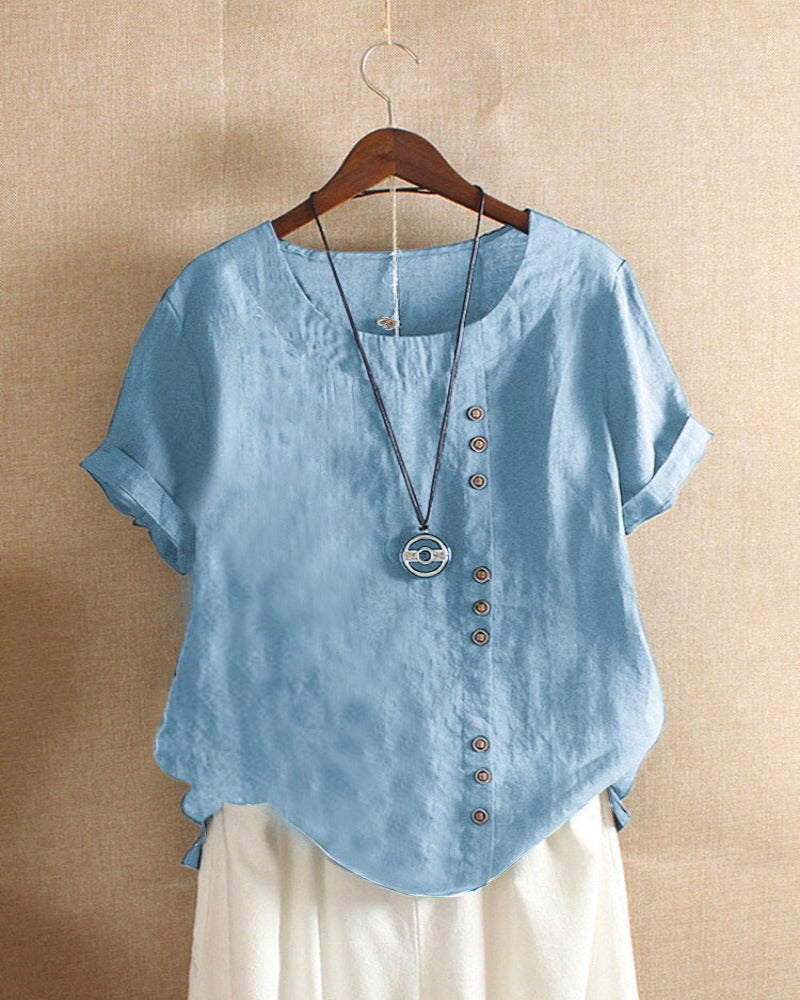 Nerina | Women's Summer Short Sleeve Blouse