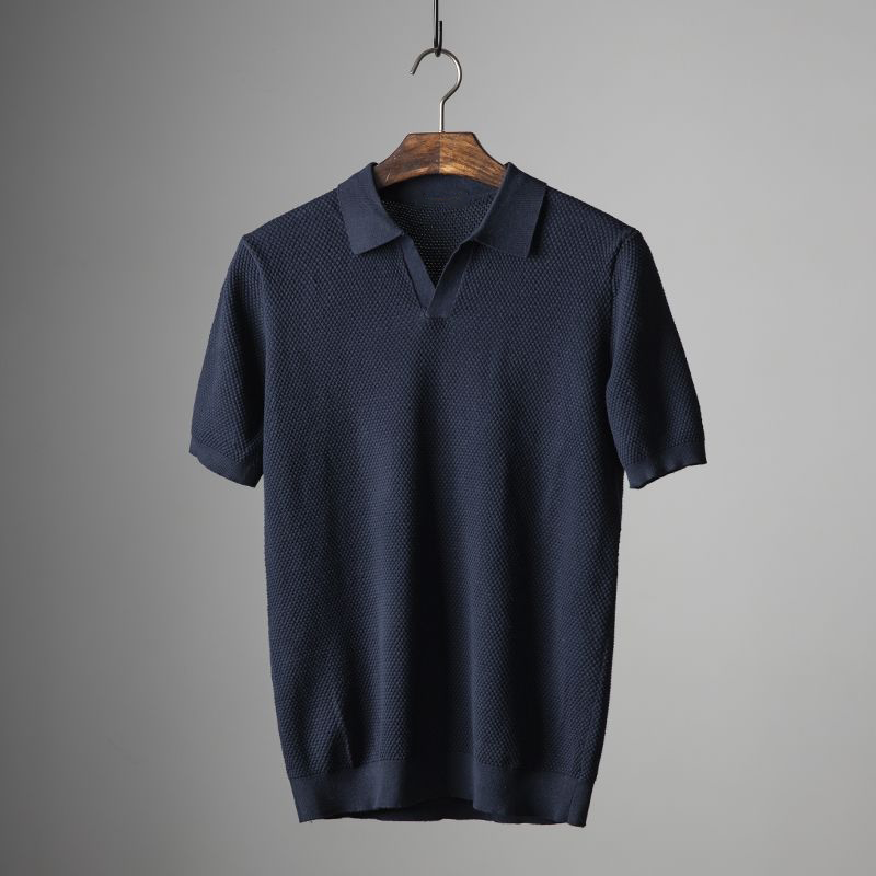 Nigel's Polo Shirt with Ribbed Texture and Relaxed Fit