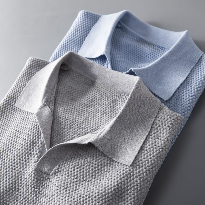 Nigel's Polo Shirt with Ribbed Texture and Relaxed Fit