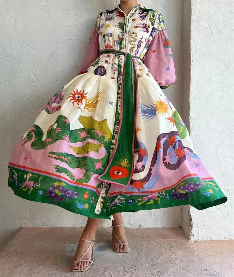 Primrose | Women's Vibrant Volume Dress | Lightweight