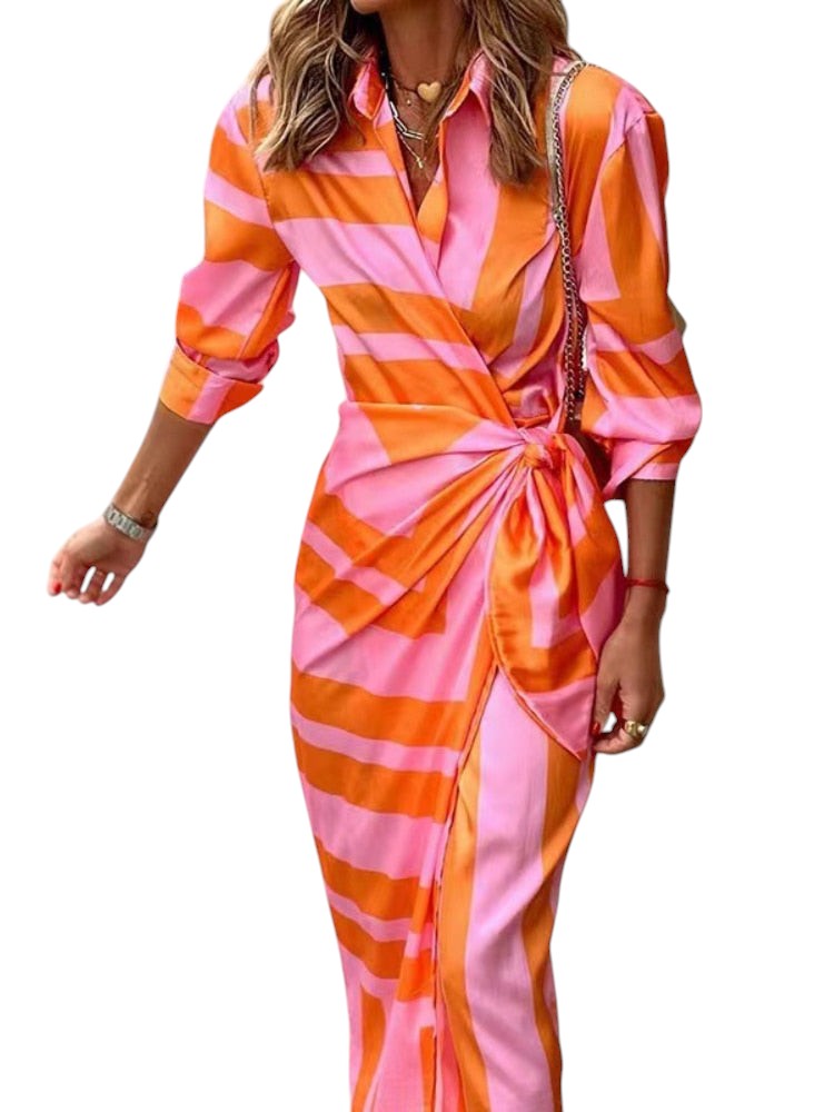 Sandra's Luxury Wrap Maxi Dress with V-Neck