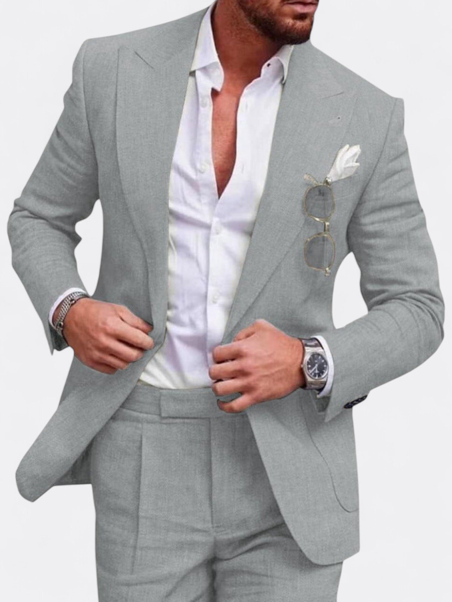 Sebastian | Men's Wedding Formal Two Piece Suit | Single Breasted